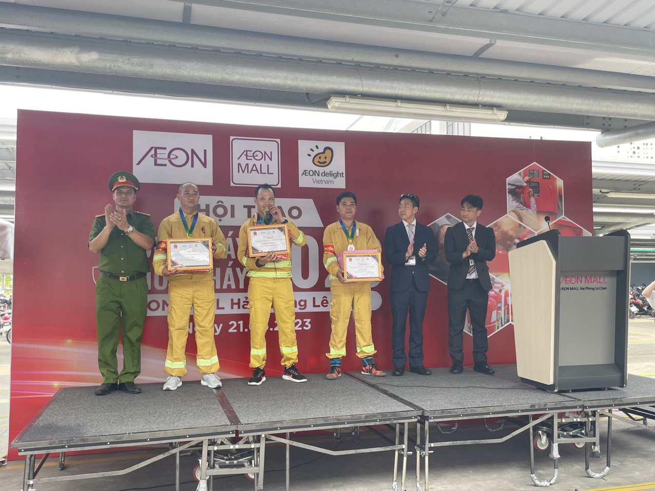 Hội thao phòng cháy chữa cháy tại Trung tâm thương mại Aeon Mall Hải Phòng: 06 đội tham gia dự thi